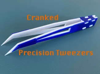 Cranked / Angled Precision Tweezers - 3D Folding