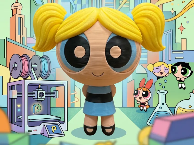 Burbuja Chibi 3D super nenas
