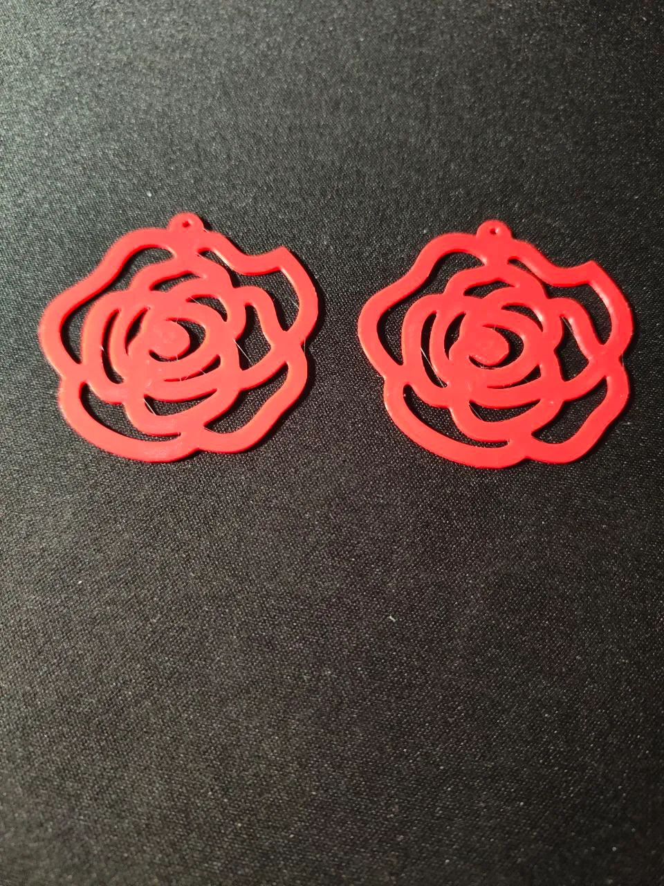 Earrings Rose Flowers view 2