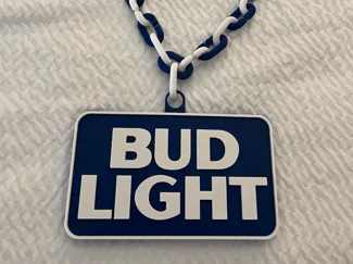 Bud Light Oversized Pendant for Chain!