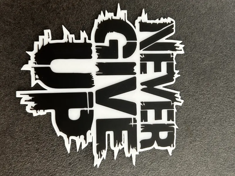 Kühlschrankmagnet „Never Give Up“