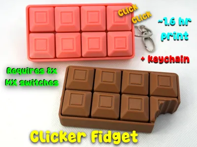 Candy Bar Clicker Fidget Toy (<1.6 hour; No AMS)