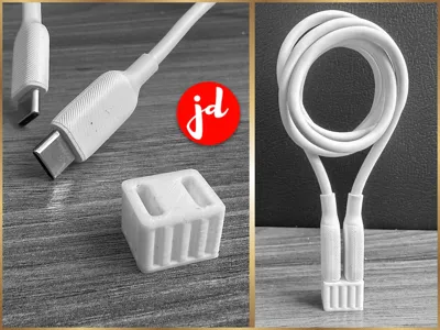 Travel USB-C Cable Organizer with Plug Protection