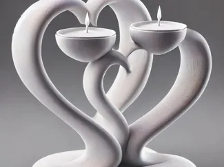porta candele cuori