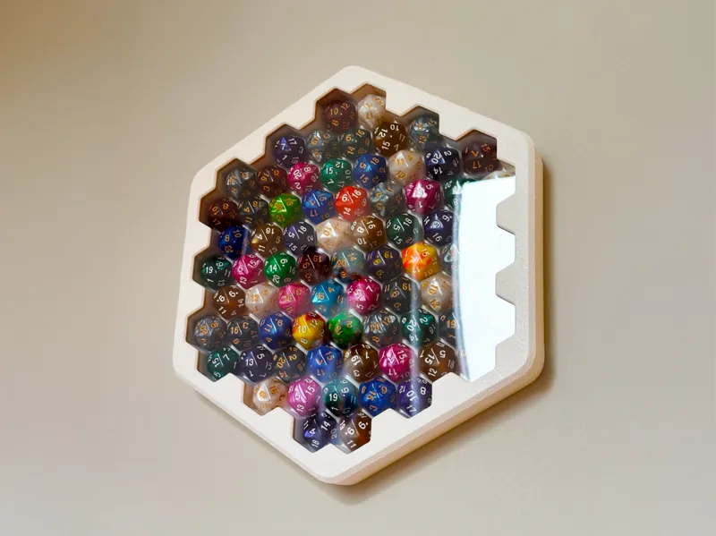d20 Display Frame Box — 73 Dice version