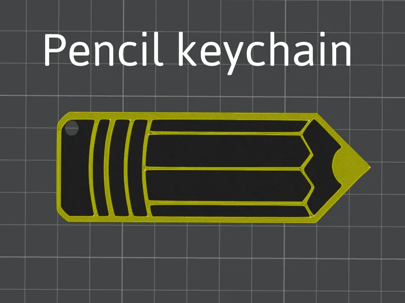 Pencil keychain