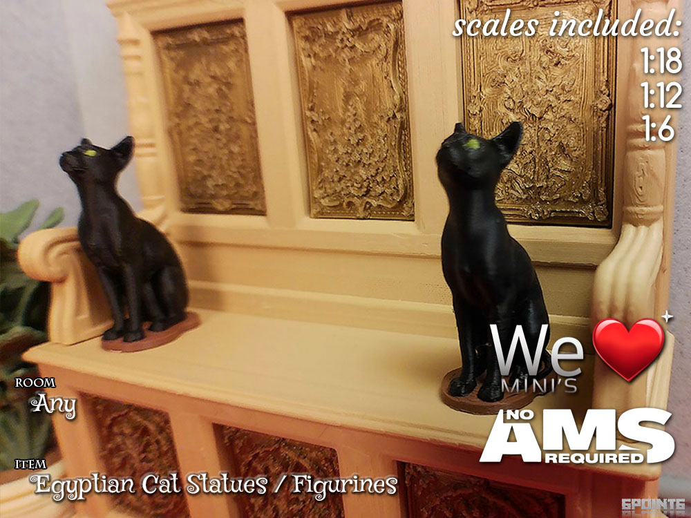 WLM - Egyptian Cat Statues - Figurines
