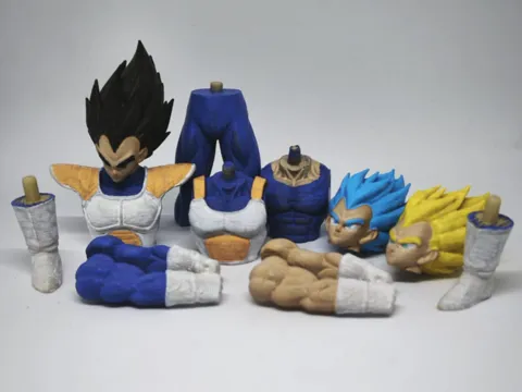 Figura decorativa: Vegeta Modular Action Figure — referencia de MakerWorld