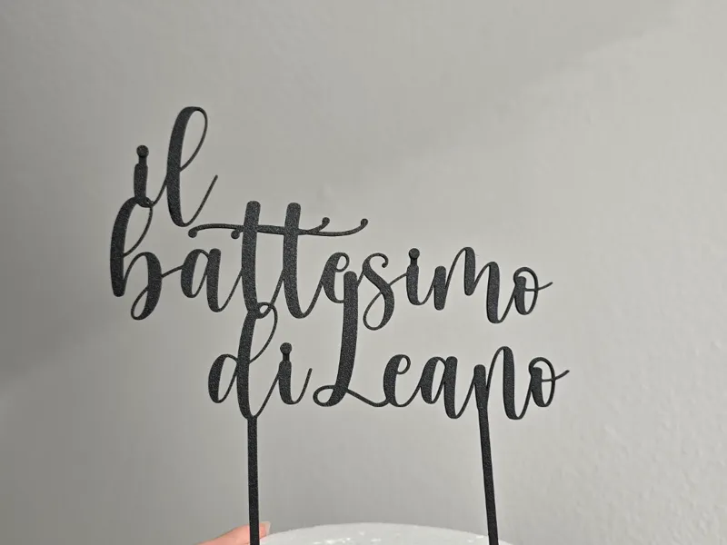 Cake Topper il battesimo di Leano