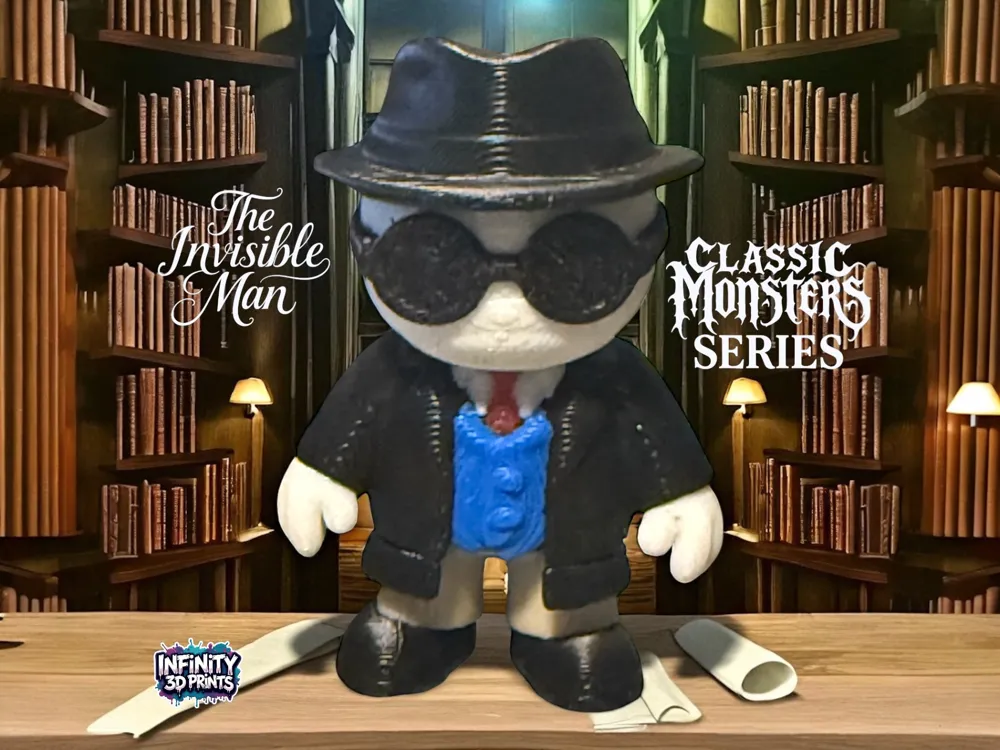 Miniature Invisible Men THE INVISIBLE MAN - MINI FLEXI - CMS - Free 3D Print Model - MakerWorld