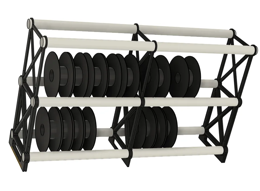 Consuambles Rack PVC水管料架耗材收纳架PVC pipe consumables storage rack - Free 3D Print Model ...