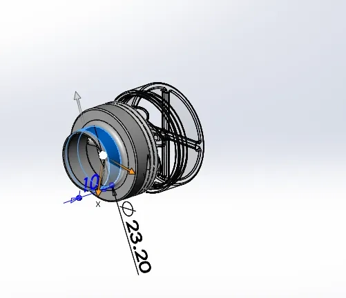 Miniatura 9 do modelo 3D 鱼缸出水口旋转风扇厚实款（各种接口，不到一个半小时）