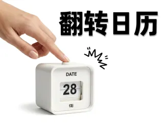 手动按压翻页万年历｜台历｜日历｜解压｜机械  