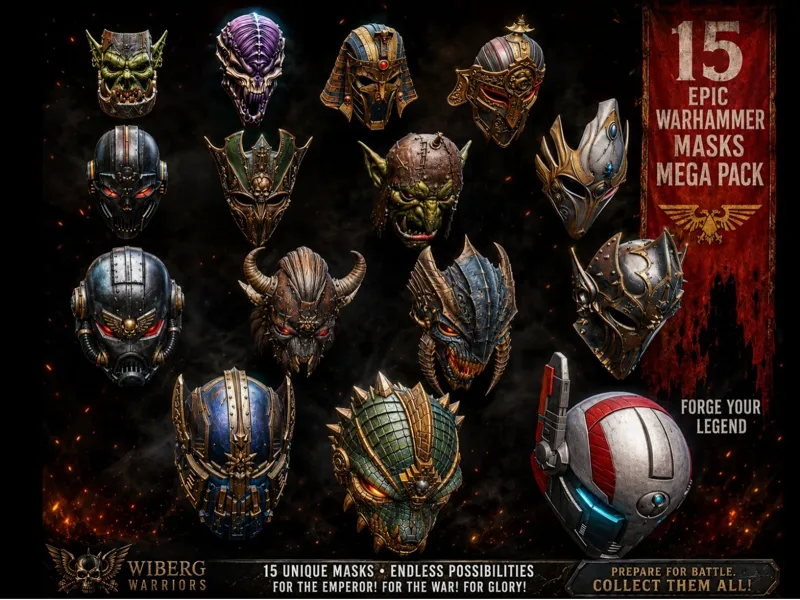 war-hammer mega pack mask collection