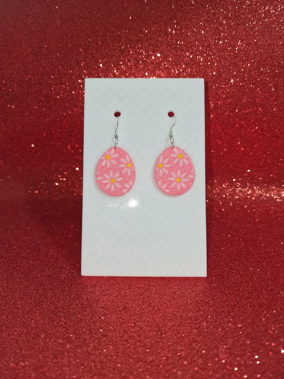 Daisy easter egg earrings view 2