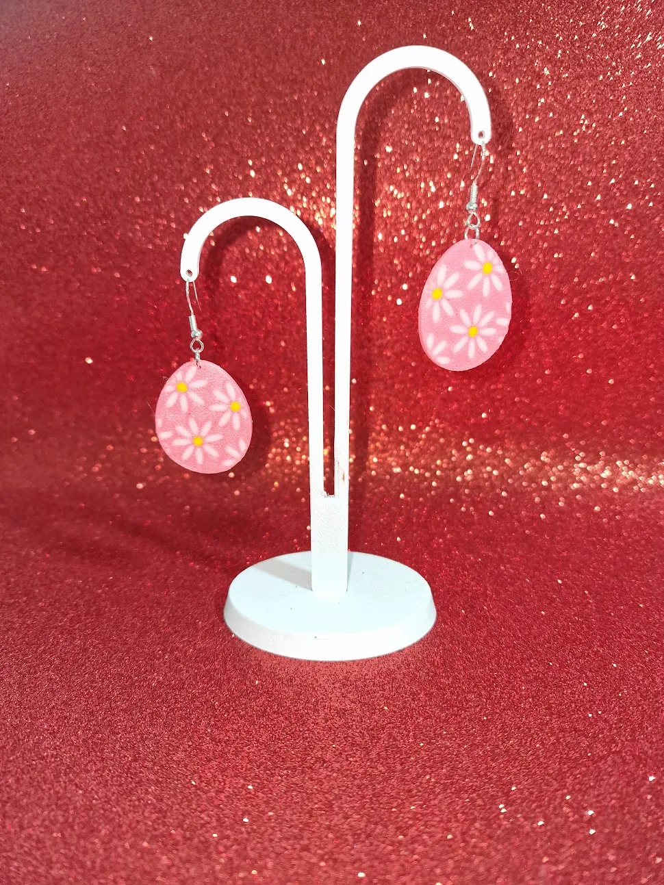 Daisy easter egg earrings view 3