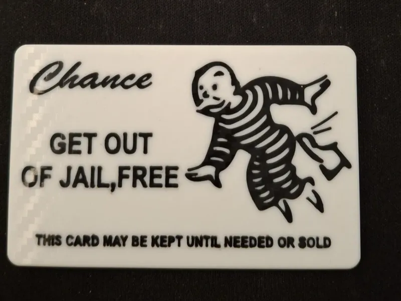 Monopoly jail card