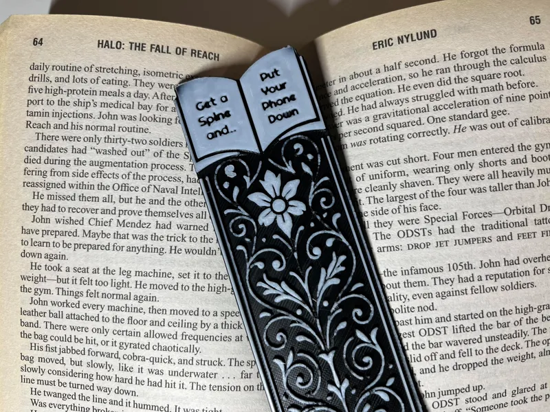 Get a Spine..and Put your Phone Down Bookmark 