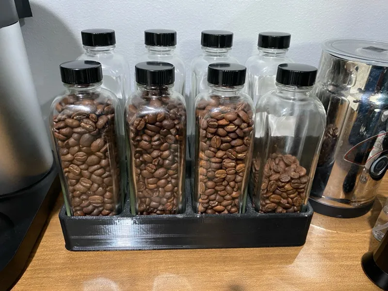 French Square Glass Jar Organizer for 8