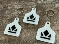 Forme de boucle d'oreille de bétail pour porte-clés ou bijoux — photo 2