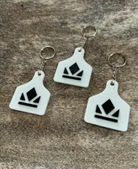 Forme de boucle d'oreille de bétail pour porte-clés ou bijoux — photo 3