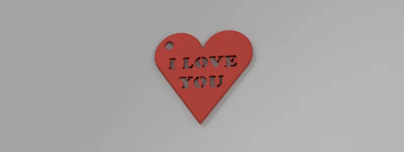 Heart "I LOVE YOU" Keychain