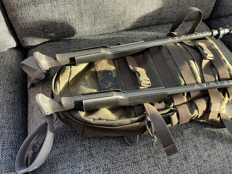 Hiking pole holder for MOLLE system