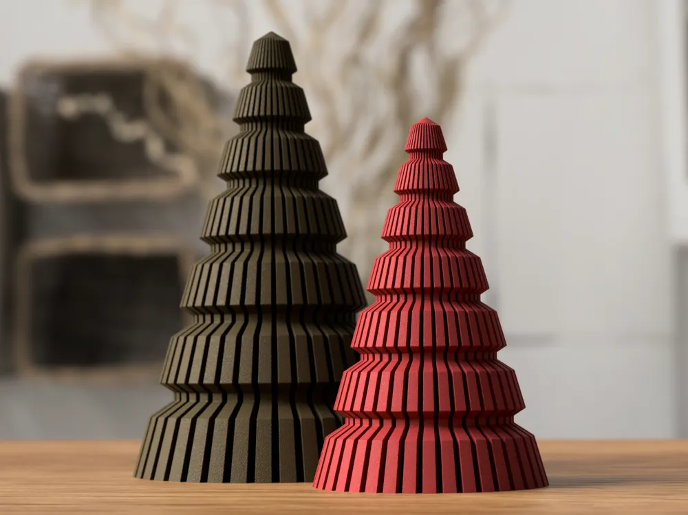 Japandi Christmas Trees by SabreDesign MakerWorld: Download Free