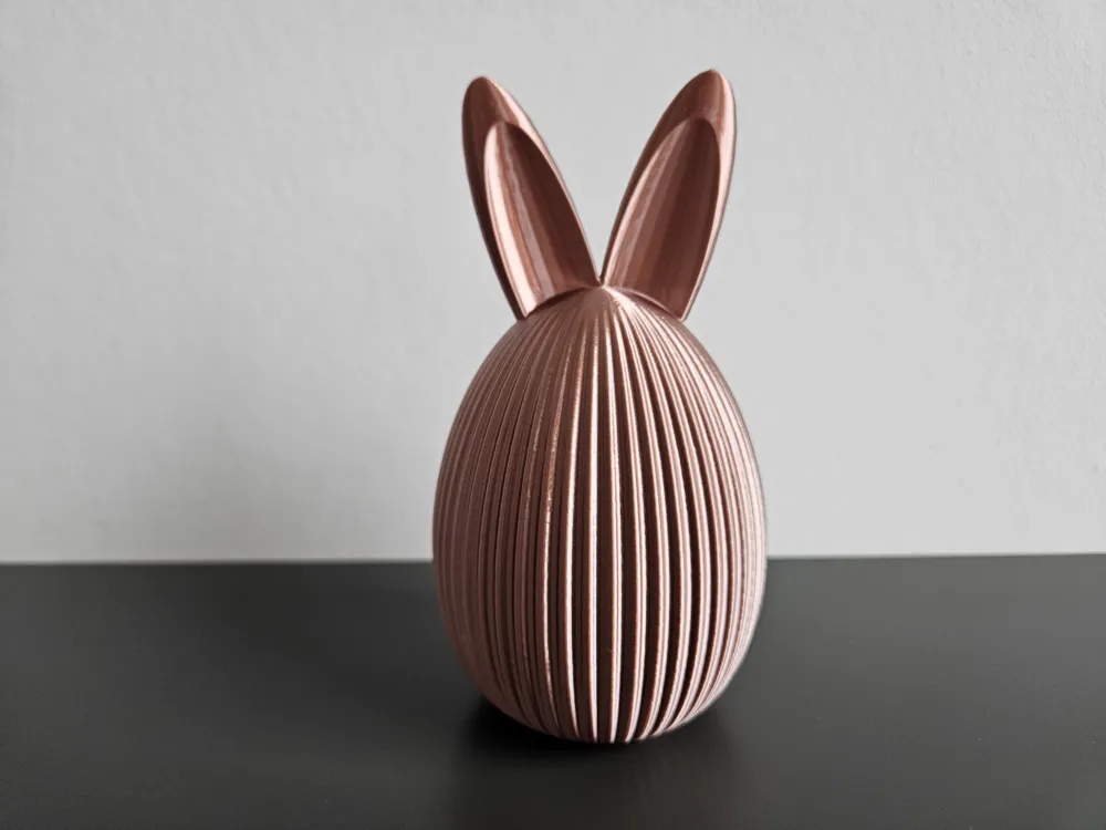 Decorative Easter Egg with Bunny Ears - Free 3D Print Model - MakerWorld