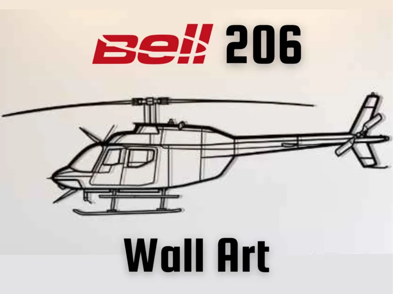 Bell 206 Helicopter Wall Art