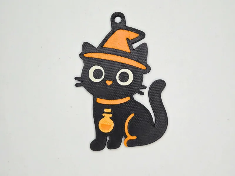 Witchy Kitty Keychain