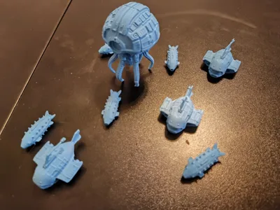 Last Light Spaceships - Cyan theme