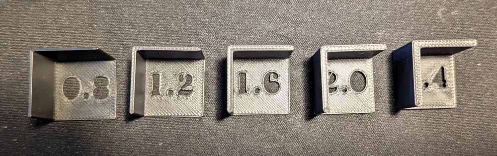Test Piece for different wall thickness' - Free 3D Print Model - MakerWorld