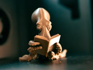 Octopus Reading a Book 3D Model