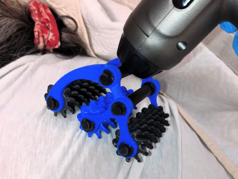 Cabezal Masajeador Ergonómico 3 Rodillos