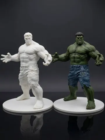 Letrero o emblema decorativo: Hulk - Bruce Banner 3D Model Print — vista de referencia 2