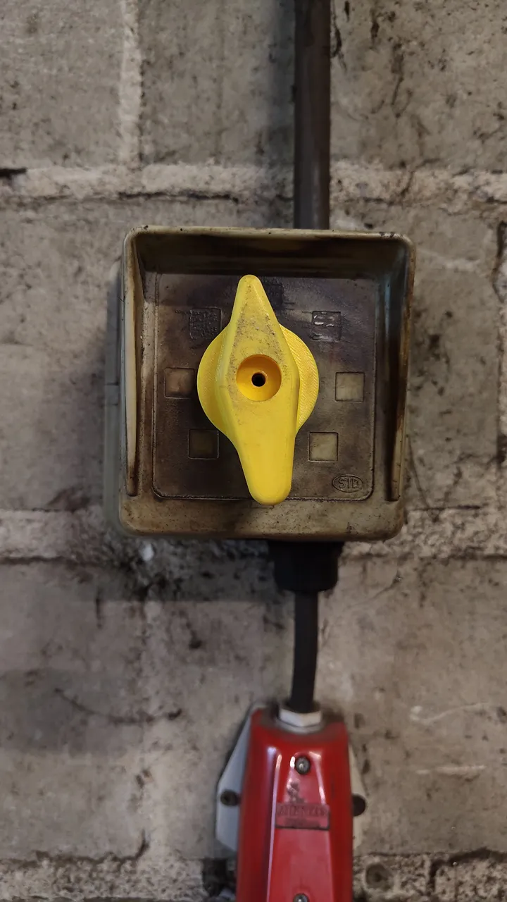 400V Power Switch Knob - Square Mount view 2