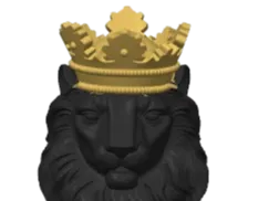 Lion Figurine with Display Base