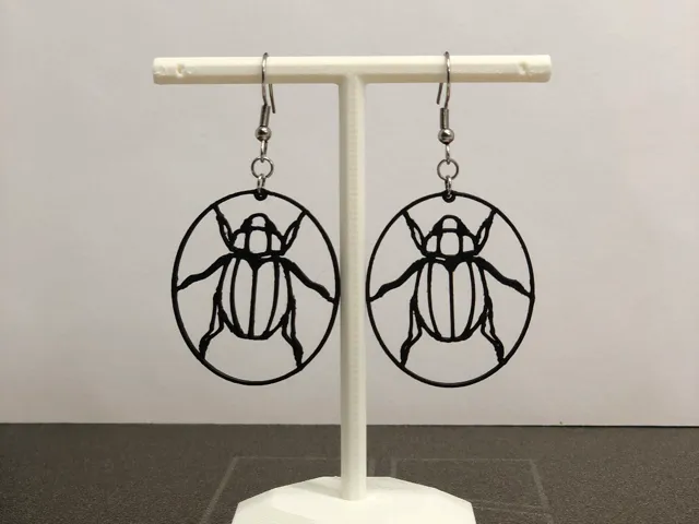 Scarab beetle earrings no AMS 0,4 mm nozzle