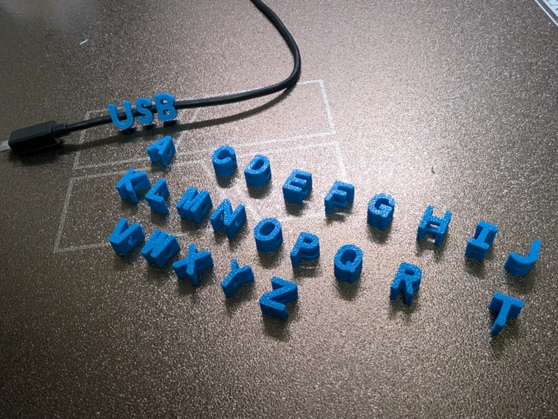 Alphabet 3D Hole Tiles