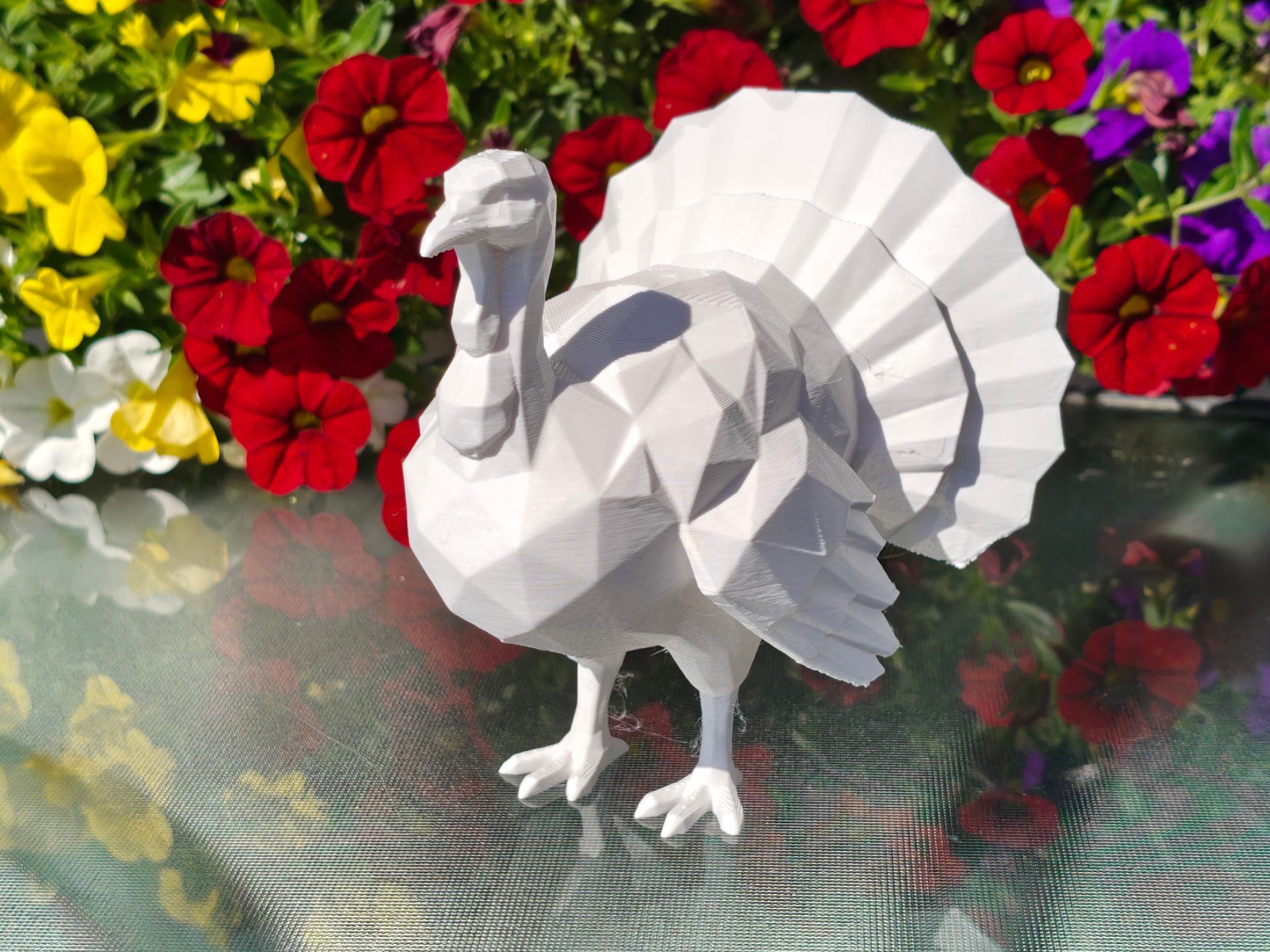 Geometric Low Poly Turkey Figurine