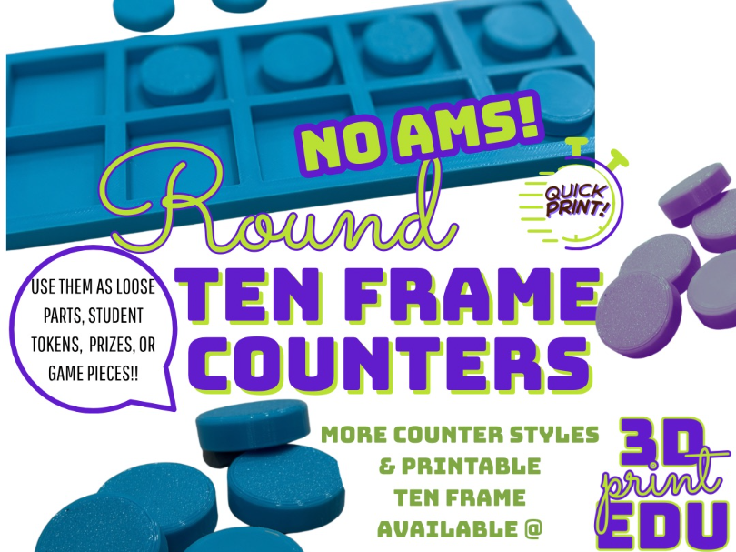 Round Ten Frame Counters for Math or Loose Parts