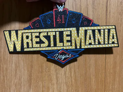 WrestleMania 41 vegas logo chain