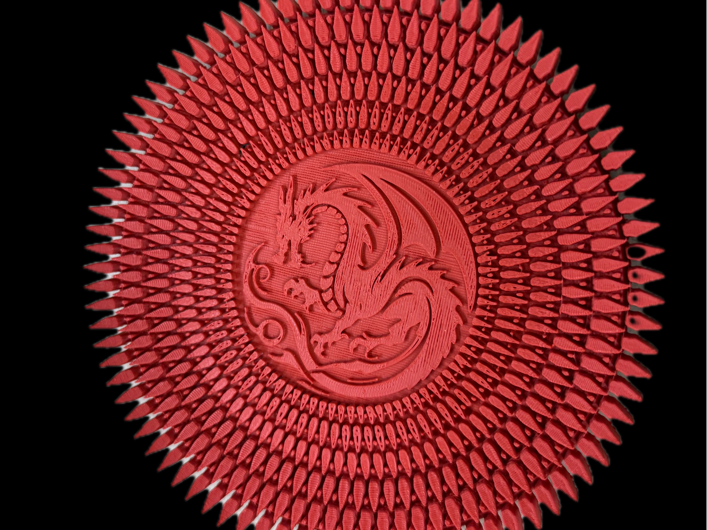 Dragon Scale Plate Sculpture