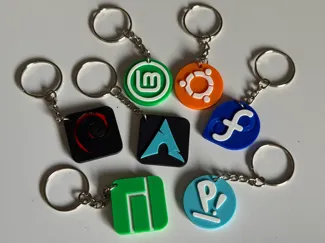 Linux Distro Keychains