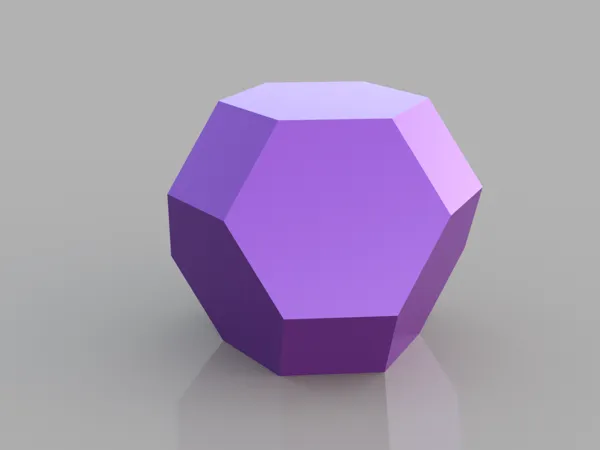 Sphères low poly : octaèdre tronqué