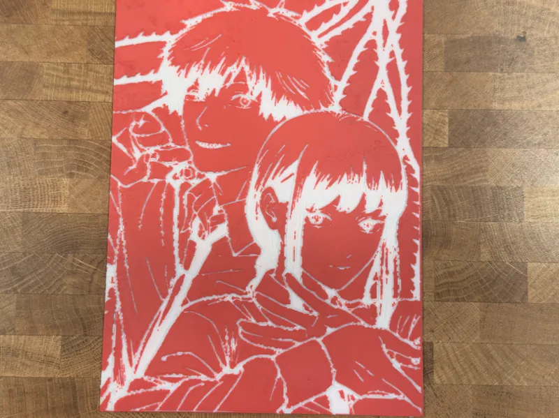 Chainsaw Man - Denji and Makima Outline