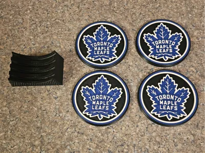 Toronto Maple Leaf Coasters and Stand
