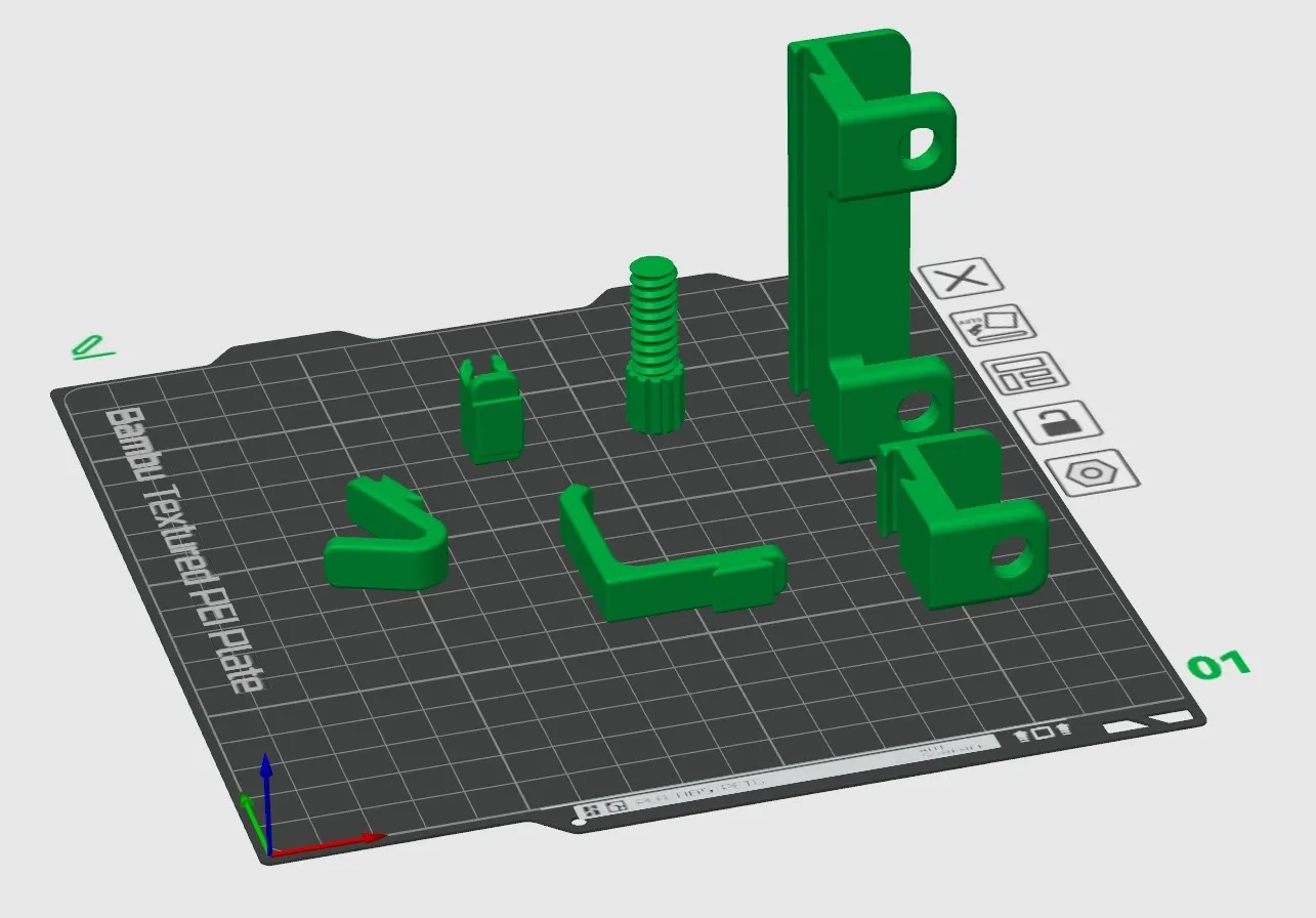 Miniatura 1 do modelo 3D 模块化，桌面置物夹。理线器，挂钩！