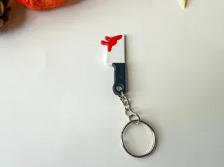 Bloody Knife Keychain, Multi-Color PLA Charm | AMS